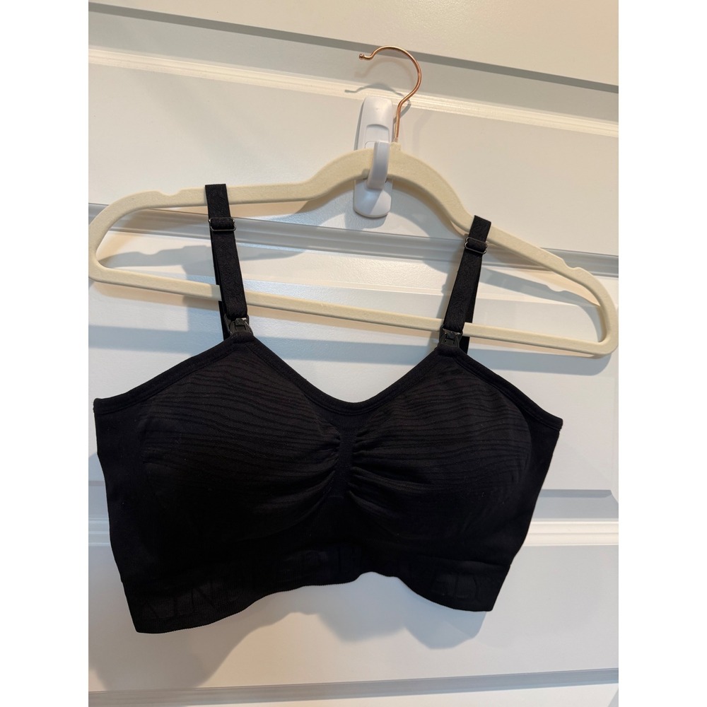 Kindred Bravely Sublime Nursing Bra Black Wireless Seamless Medium Maternity